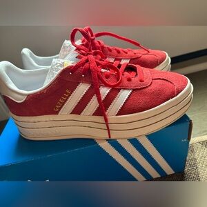 Red Adidas Gazelle Bold
